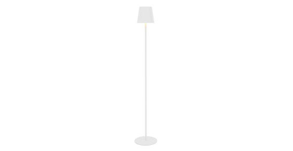 AKKU-STEHLEUCHTE 22/130 cm - Weiß, Design, Kunststoff/Metall (22/130cm) - Novel