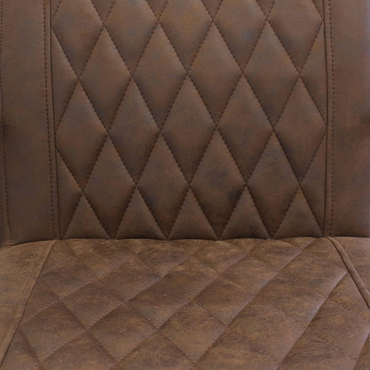 Thumbnail - Mid.you Armlehnstuhl-Set, Braun, Metall, Textil, Raute, C-Form, 52x88x63 cm, gastro- und objekttauglich, Esszimmer, Stüh...