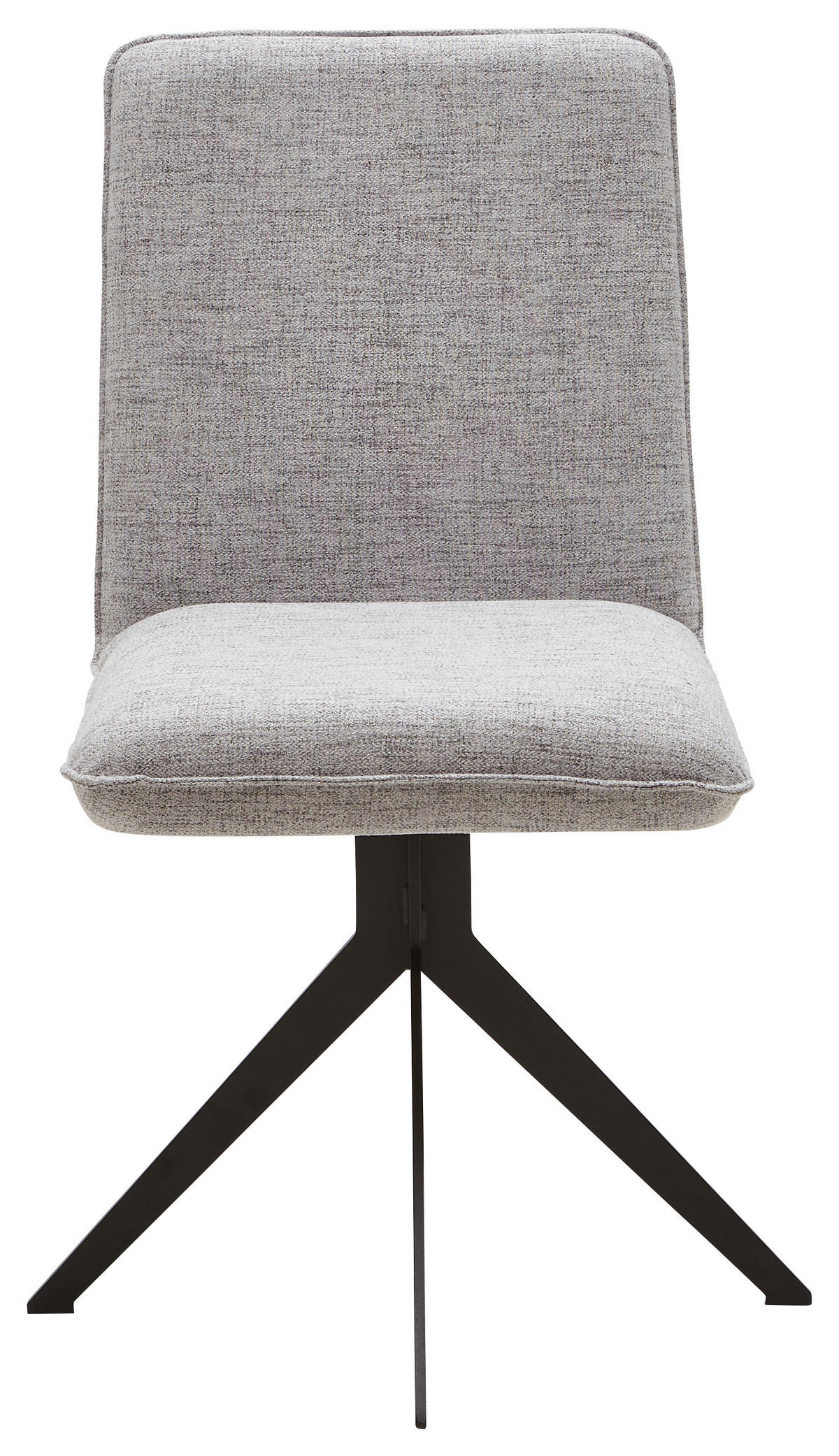 STUHL Webstoff Hellgrau, Schwarz  - Hellgrau/Schwarz, Design, Textil/Metall (46,5/87/64cm) - Voleo
