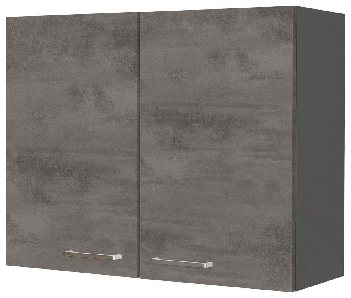 KÜCHENOBERSCHRANK 90/72/35 cm  in Schieferfarben  - Schieferfarben/Edelstahlfarben, MODERN, Holzwerkstoff (90/72/35cm) - Nobilia