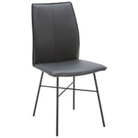 STUHL  Beinauswahl, Lederauswahl, Stoffauswahl, Typenauswahl  Echtleder  - Schwarz, Design, Leder/Metall (46/93/57cm) - Dieter Knoll