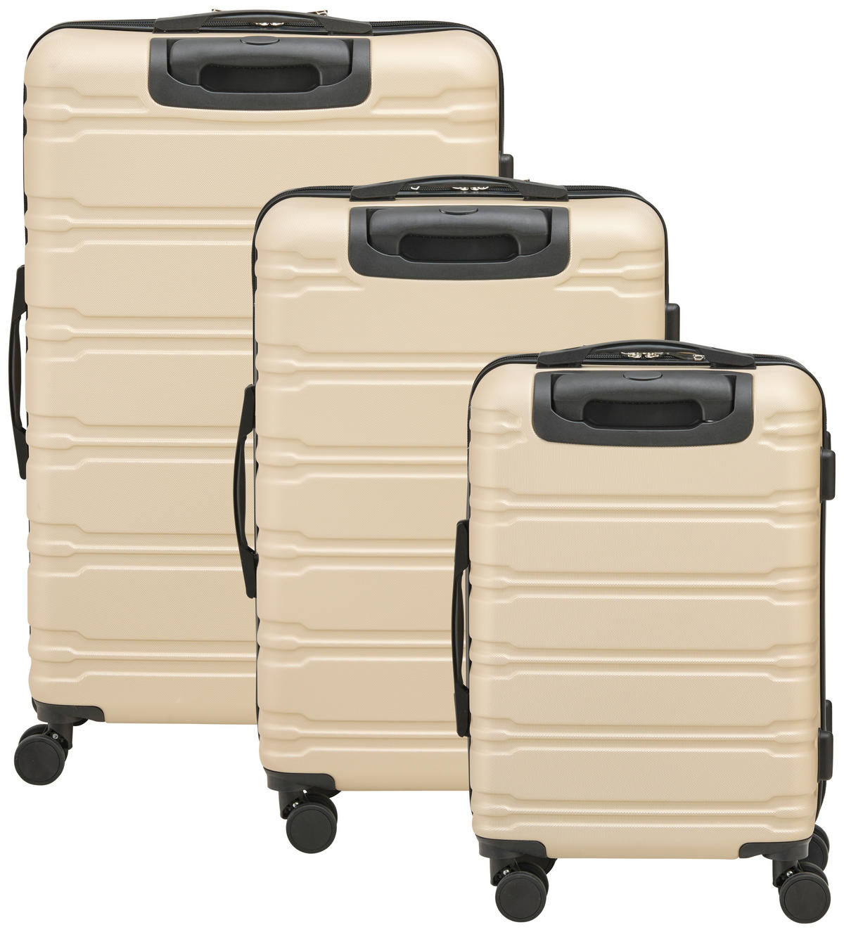 REISEKOFFERSET Champagner 3-teilig  - Champagner, Basics, Kunststoff/Textil - Novel