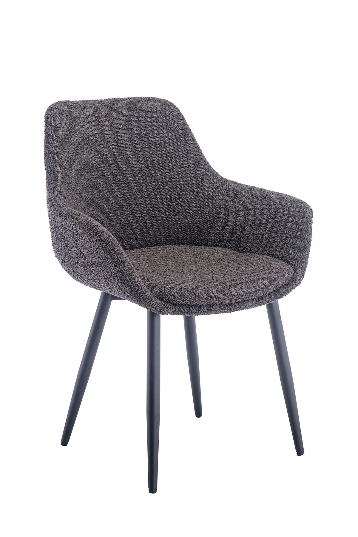 SADA ŽIDLÍ 2 kusy - černá/antracitová, Moderní, kov/textil (64/86/59cm) - Livetastic