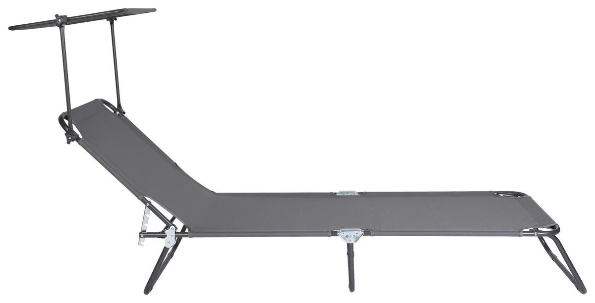 DREIBEINLIEGE 55/24/185 cm  - Grau, Basics, Textil/Metall (55/24/185cm) - Ambia Garden