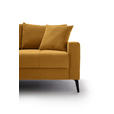 ECKSOFA  in Cord Currygelb  173/280 cm  - Currygelb/Schwarz, KONVENTIONELL, Textil/Metall (173/280cm) - Hom`in