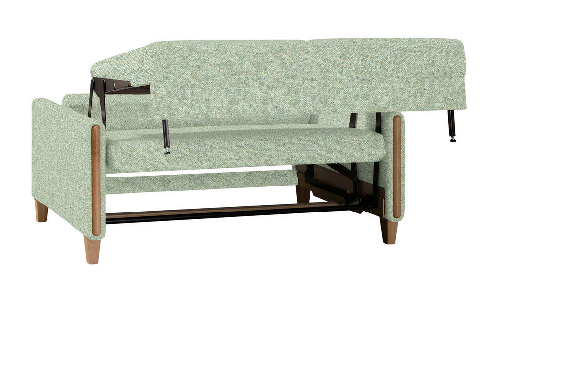 SCHLAFSOFA Webstoff Buchefarben, Hellgrün  - Buchefarben/Hellgrün, Design, Holz/Textil (174/88/104cm) - Niels Andersson