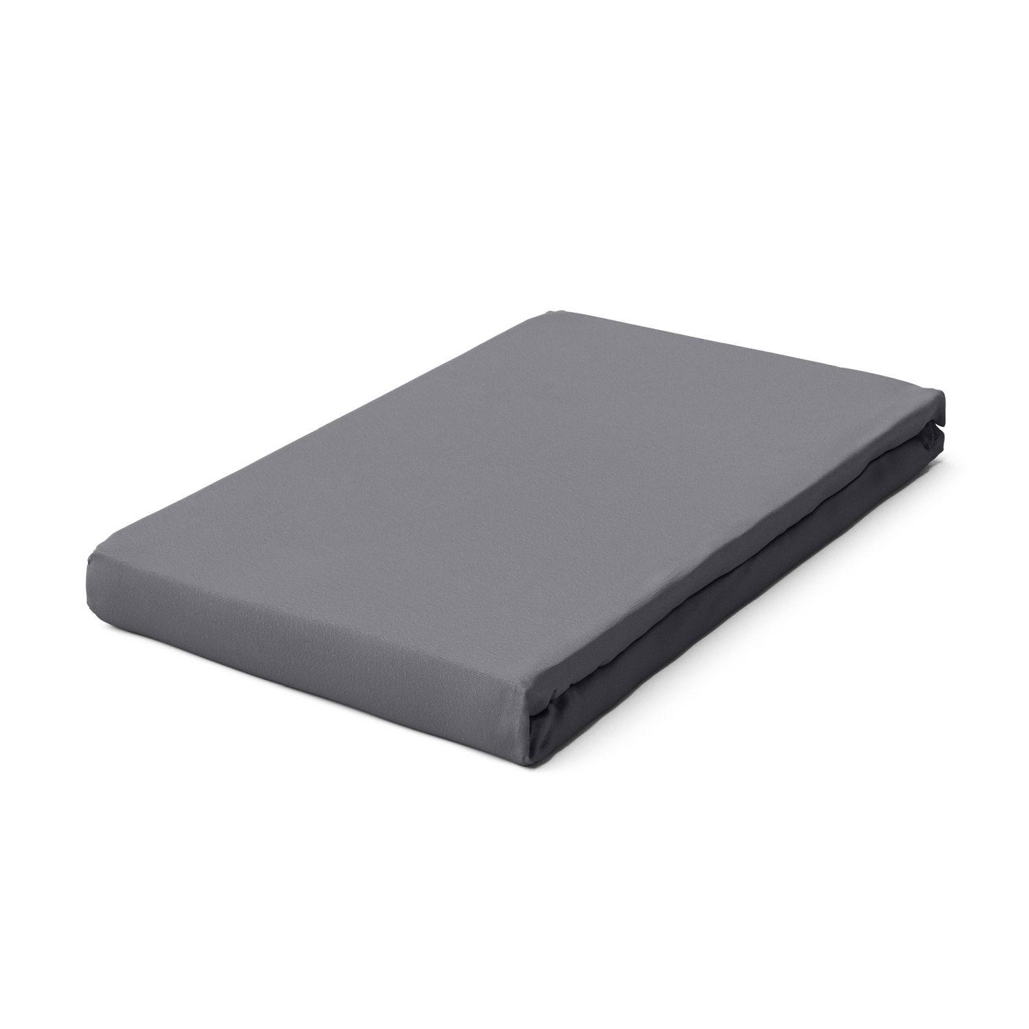 Schlafgut Spannbetttuch Pure Grau 200-220x240 cm