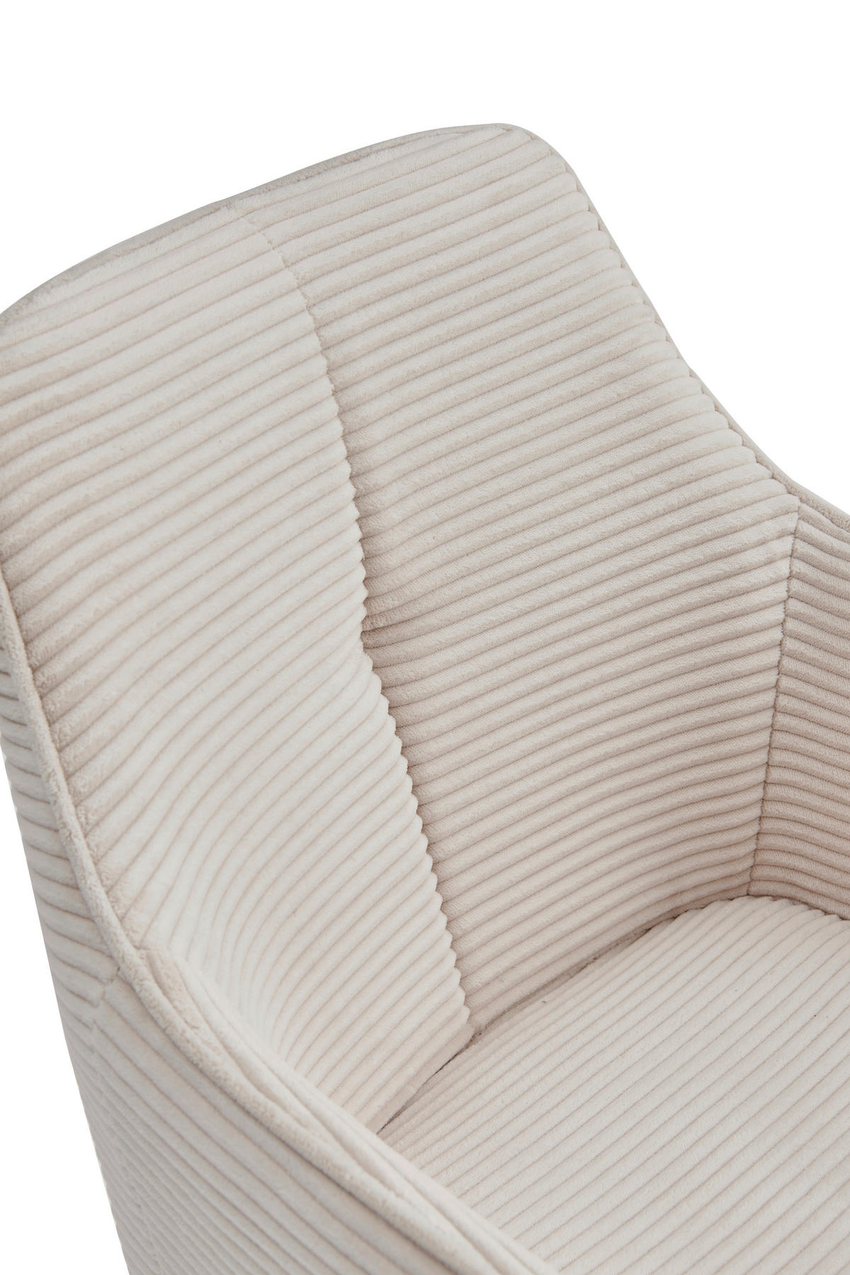 ARMLEHNSTUHL-SET 2 Stück  in Stahl Mikrofaser, Feincord  - Beige/Schwarz, MODERN, Textil/Metall (55/85/61cm) - MID.YOU