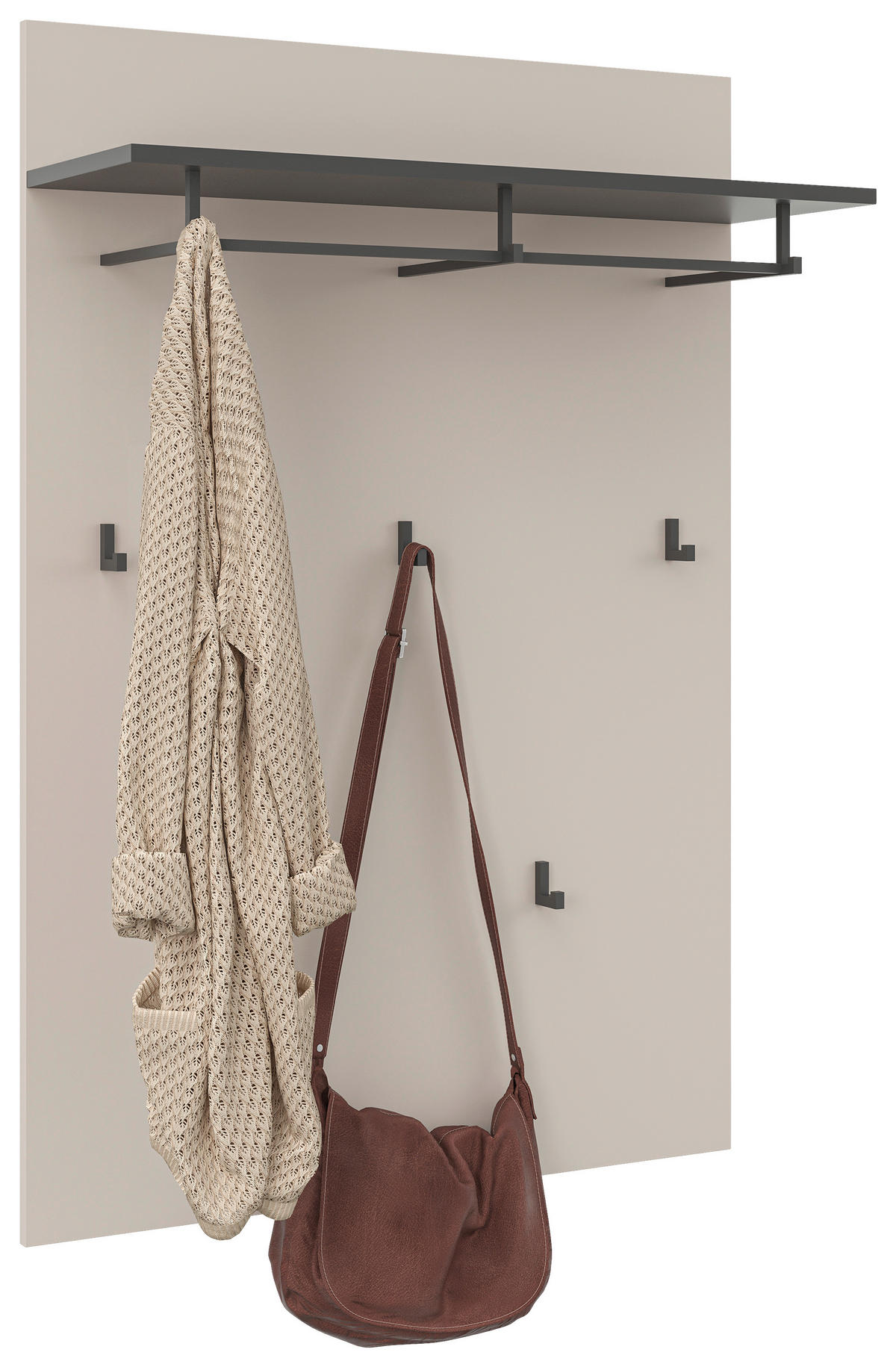 GARDEROBENPANEEL  in 80/115/27 cm  - Kaschmir/Anthrazit, MODERN, Holzwerkstoff (80/115/27cm) - Xora