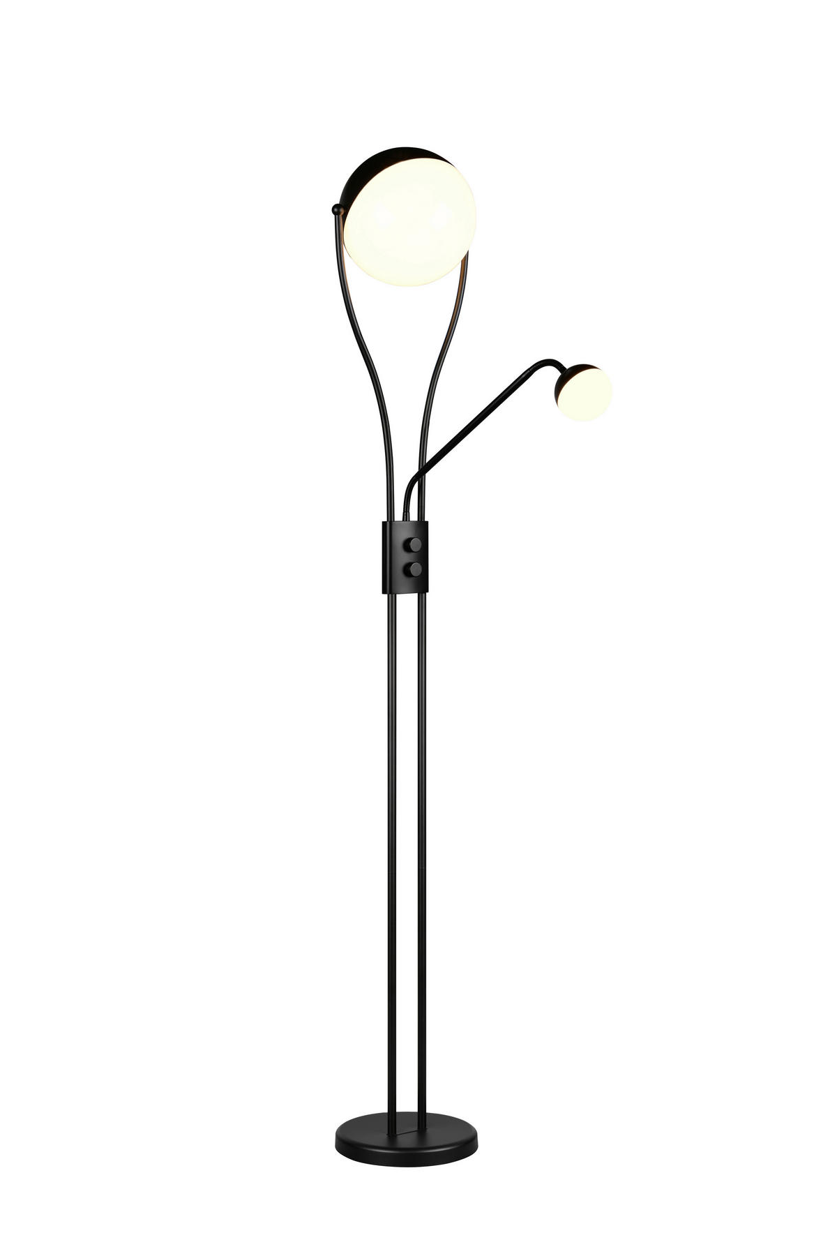 LED-STEHLEUCHTE - Weiss/Schwarz, Design, Kunststoff/Metall (30/180cm) - Trio Leuchten