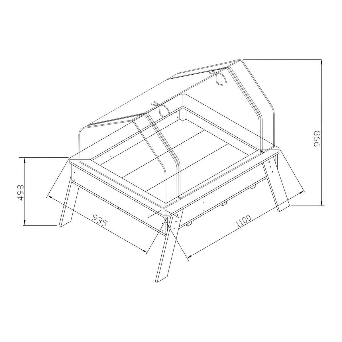 HOCHBEET  - Braun, KONVENTIONELL, Holz (93,5/99,8/110cm) - Ambia Garden