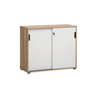 AKTENSCHRANK Weiß, Eichefarben  - Eichefarben/Weiß, MODERN, Holzwerkstoff (100,1/83,6/41cm) - MID.YOU