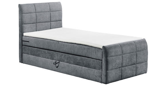 BOXSPRINGBETT 100/200 cm,  in Anthrazit  - Anthrazit, Basics, Holzwerkstoff/Kunststoff (100/200cm) - Xora