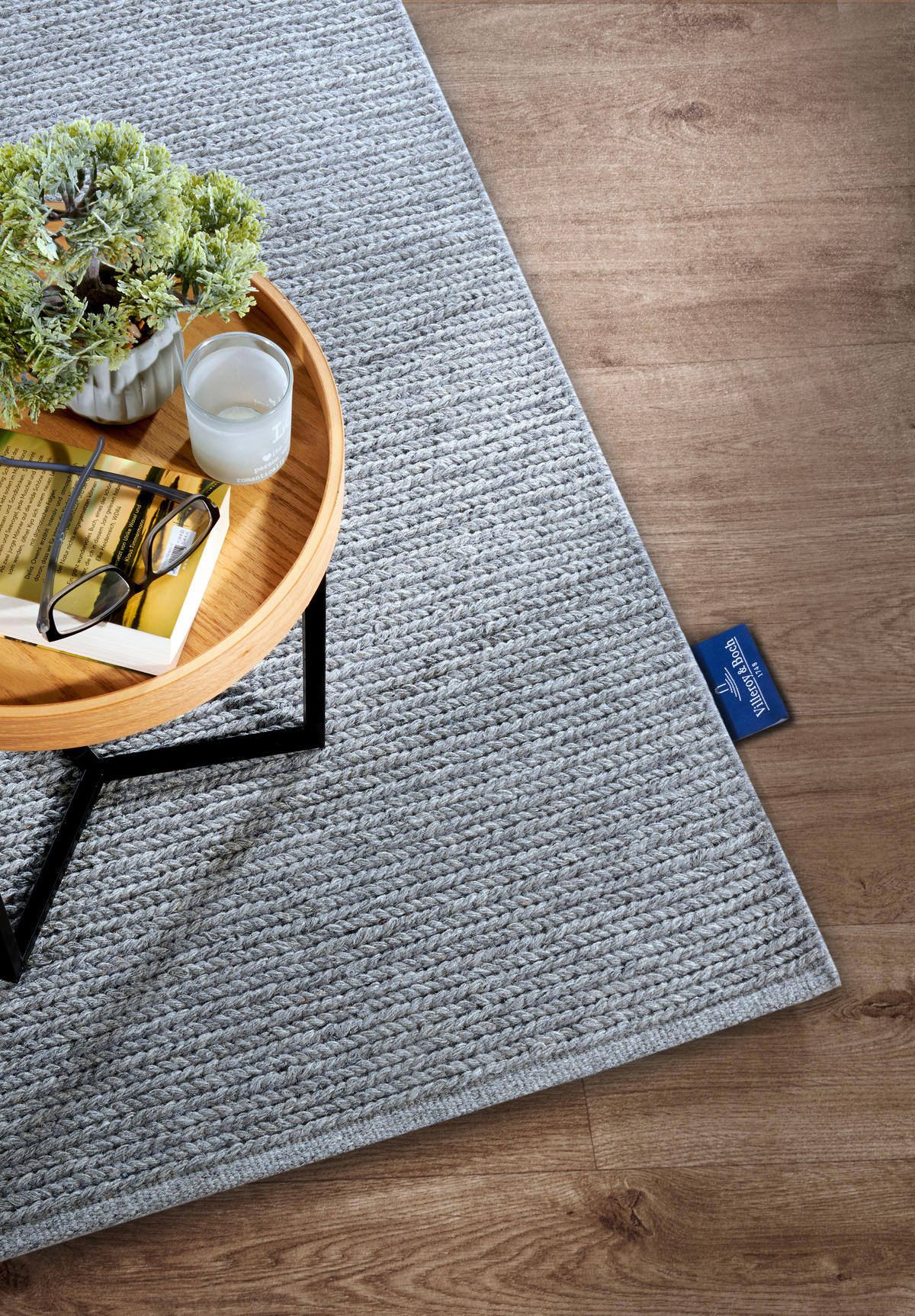 HANDWEBTEPPICH 60/90 cm Kollektion 1748 Hellgrau  - Hellgrau, Basics, Textil (60/90cm) - Villeroy & Boch