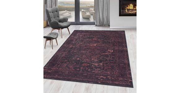 LÄUFER 80/250 cm Fiesta Rot, Schwarz  - Rot/Schwarz, Design, Leder/Textil (80/250cm) - Novel