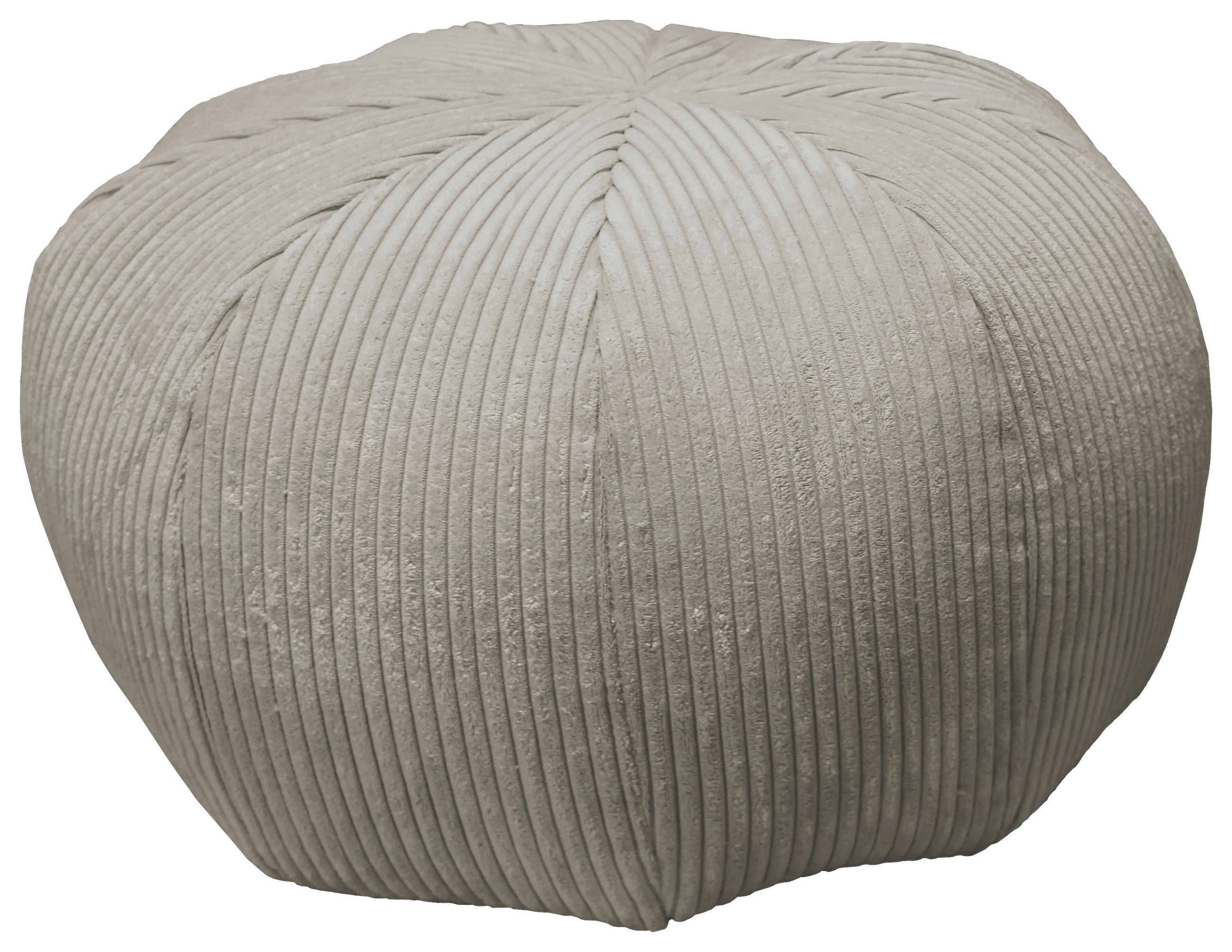 POUF Cord 60/30/60 cm  - Taupe, Design, Textil (60/30/60cm) - Carryhome