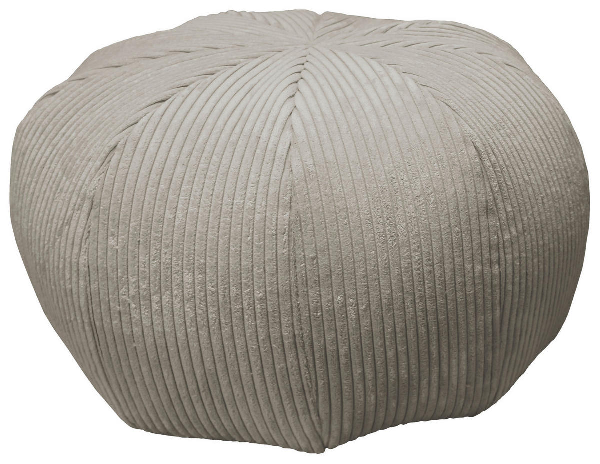 POUF Cord 60/30/60 cm  - Taupe, Design, Textil (60/30/60cm) - Carryhome