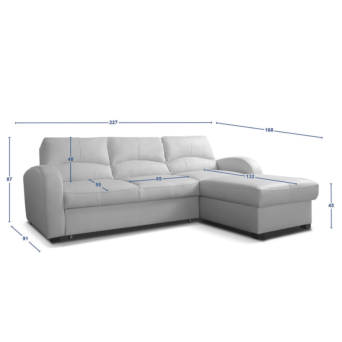 ECKSOFA TILO Bordeaux Lederlook Bettkasten  - Bordeaux/Schwarz, Design, Kunststoff/Textil (227/168cm) - Livetastic