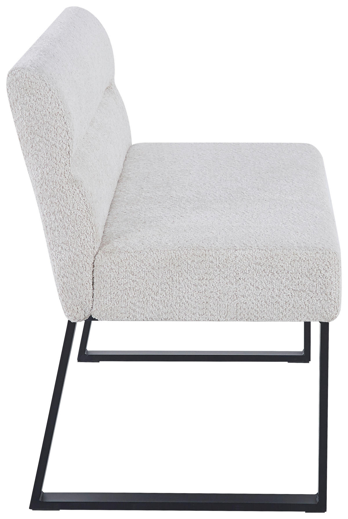 SITZBANK in Metall, Textil Beige  - Beige/Schwarz, KONVENTIONELL, Textil/Metall (140/83/61cm) - MID.YOU