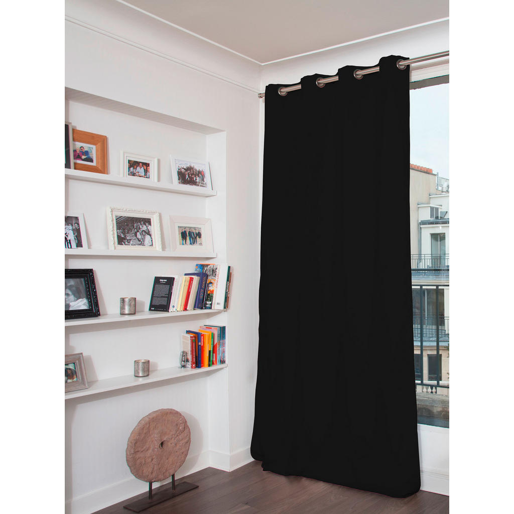 Thumbnail - Xxxl Lärmschutzvorhang, Schwarz, Textil, Uni, 145x250 cm, Made in EU, Oeko-Tex® Standard 100, beliebig kürzbar, Lärmschu...