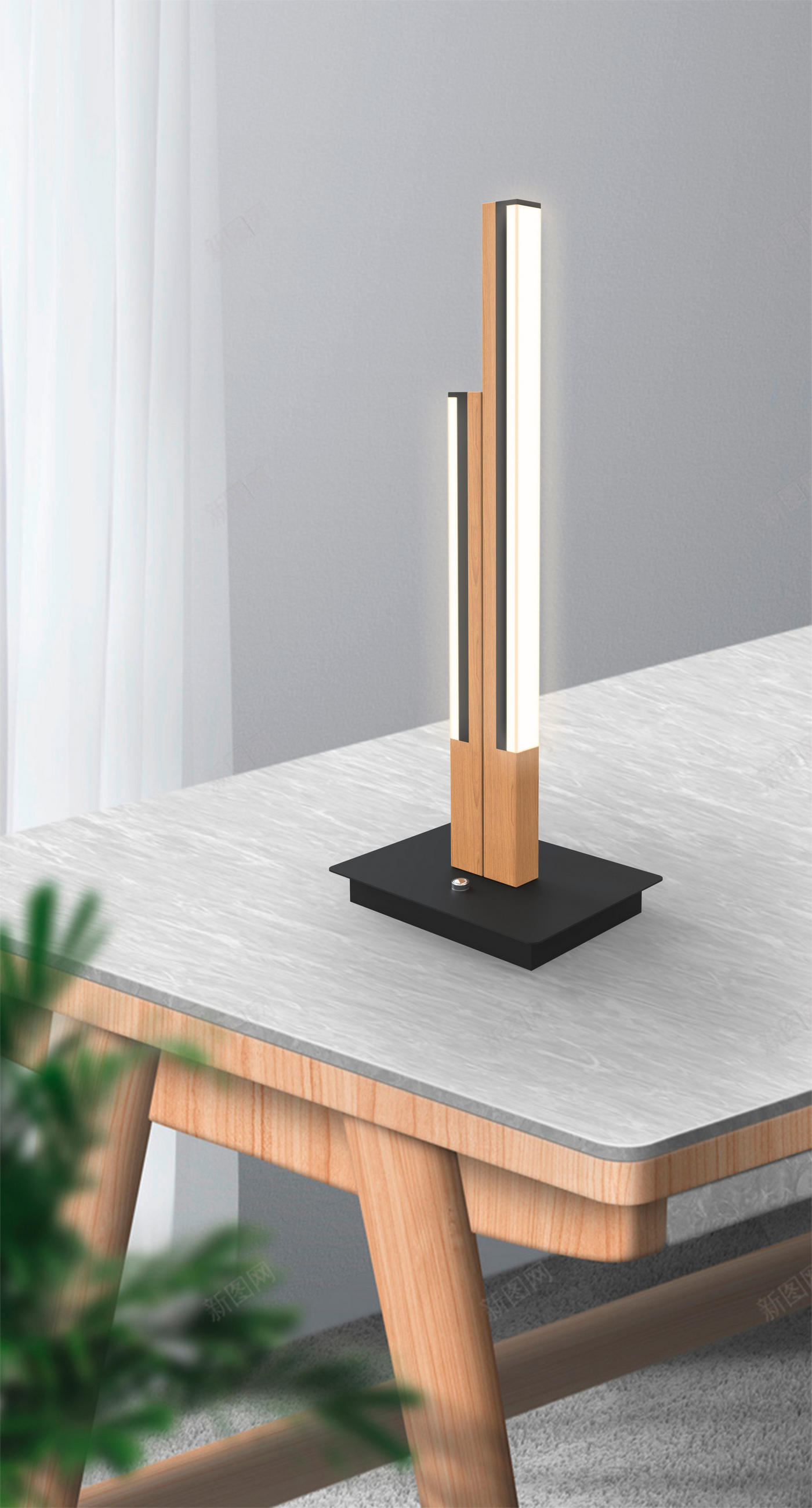 VEIOZĂ CU LED - negru, Konventionell, plastic/lemn (12/35cm) - Wofi