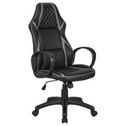 CHEFSESSEL in Lederlook Grau, Schwarz - Schwarz/Grau, KONVENTIONELL, Kunststoff/Textil (60,5/114-124/64cm) - Xora