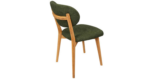 STUHL  Stoffauswahl Webstoff  - Eichefarben/Olivgrün, MODERN, Holz/Textil (51/86/60cm) - Carryhome