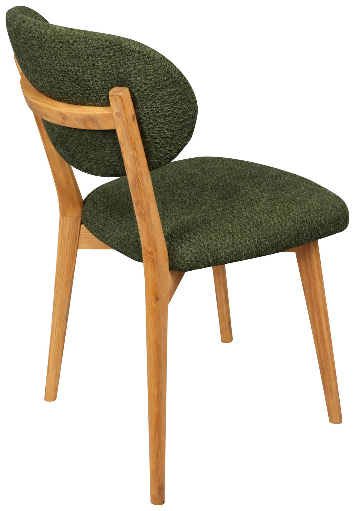 STUHL  Stoffauswahl Webstoff  - Eichefarben/Olivgrün, MODERN, Holz/Textil (51/86/60cm) - Carryhome