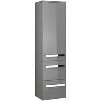 MIDISCHRANK 30/121/33 cm  - Chromfarben/Grau Hochglanz, KONVENTIONELL, Glas/Holzwerkstoff (30/121/33cm) - Sadena