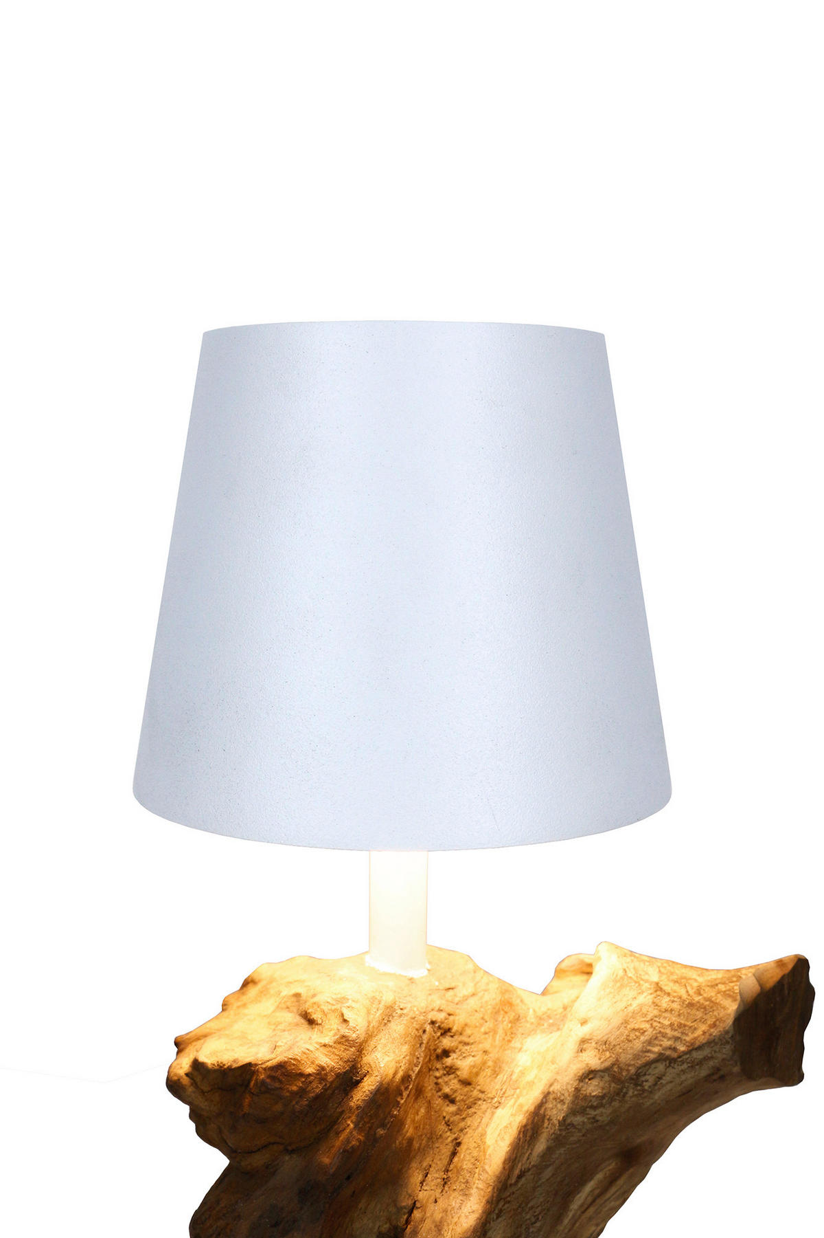 LED-TISCHLEUCHTE 13/29/13 cm   - Weiß/Naturfarben, Design, Holz/Metall (13/29/13cm) - P & B