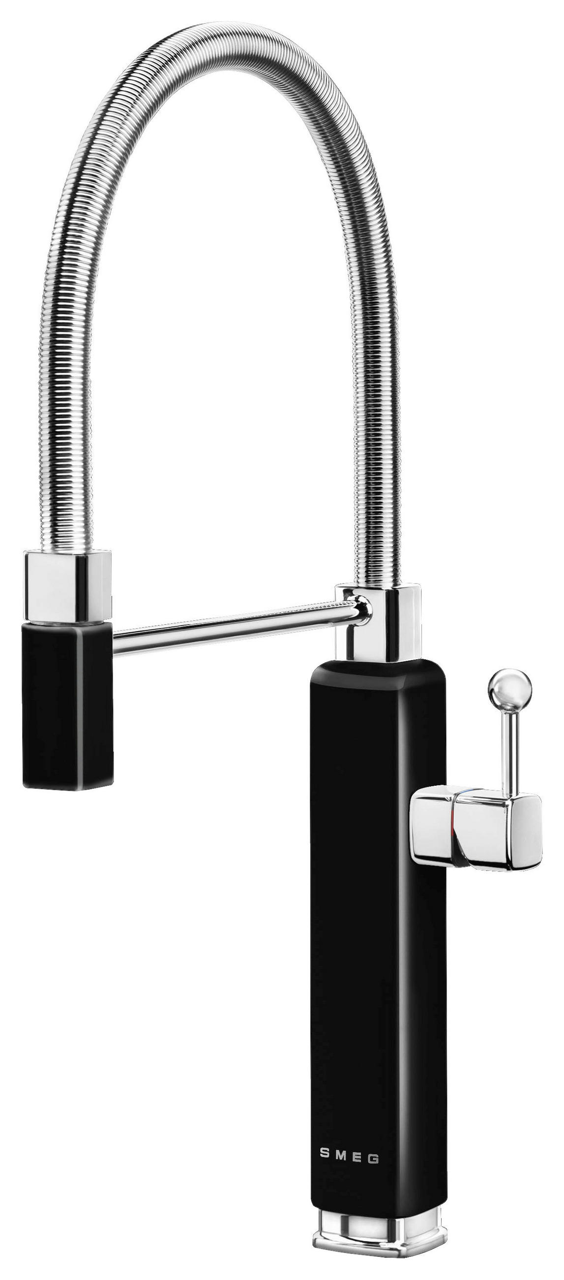 KÜCHENARMATUR MDF50BL  - Chromfarben/Schwarz, Basics, Metall (9,4/48,2/26,8cm) - SMEG