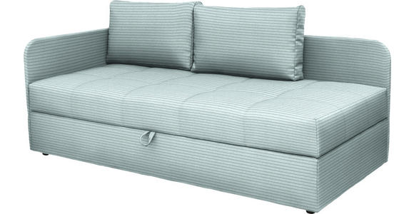 LIEGE  in Cord Pastellblau  - Pastellblau/Schwarz, Basics, Kunststoff/Textil (95/90/205cm) - Xora