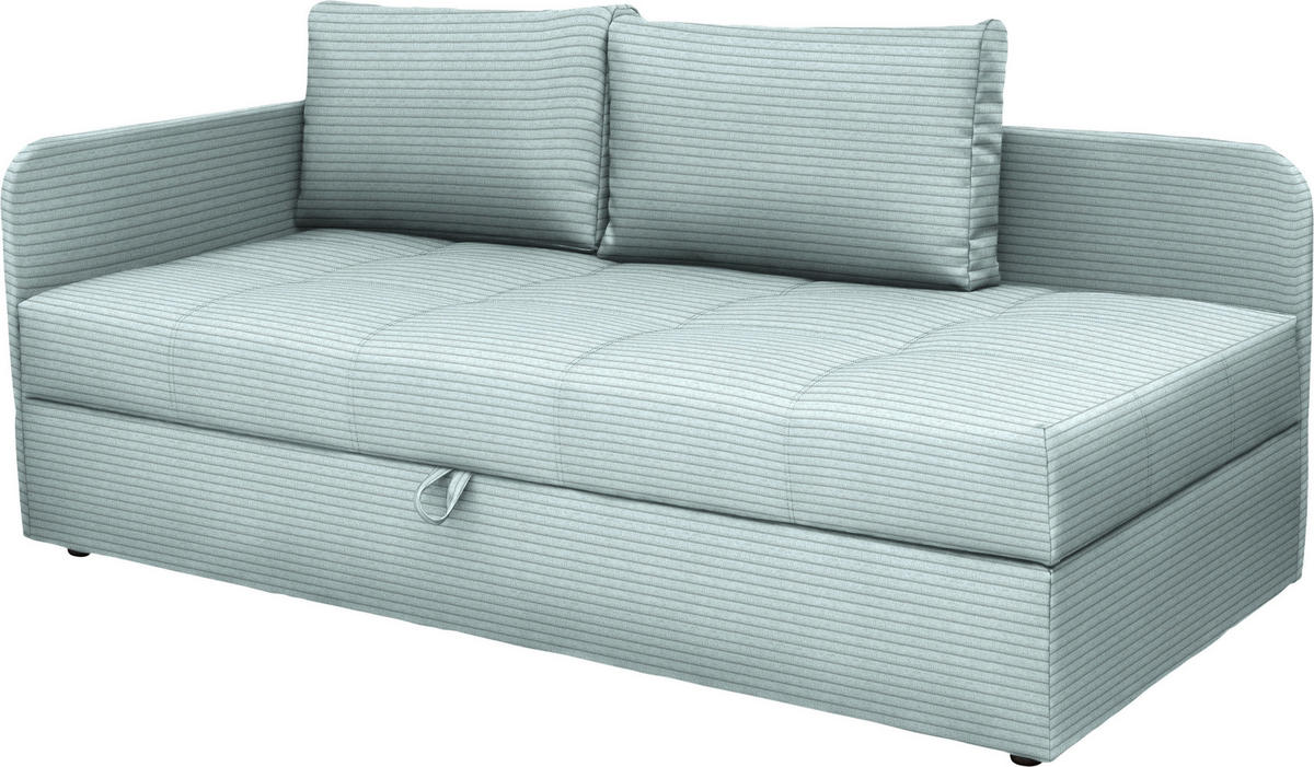 LIEGE Cord Pastellblau  - Pastellblau/Schwarz, Basics, Kunststoff/Textil (95/90/205cm) - Xora