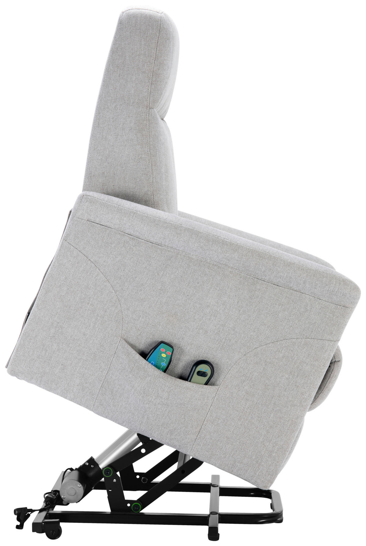 MASSAGESESSEL Mikrofaser Greige    - Greige/Schwarz, KONVENTIONELL, Kunststoff/Textil (72/102/86cm) - MID.YOU