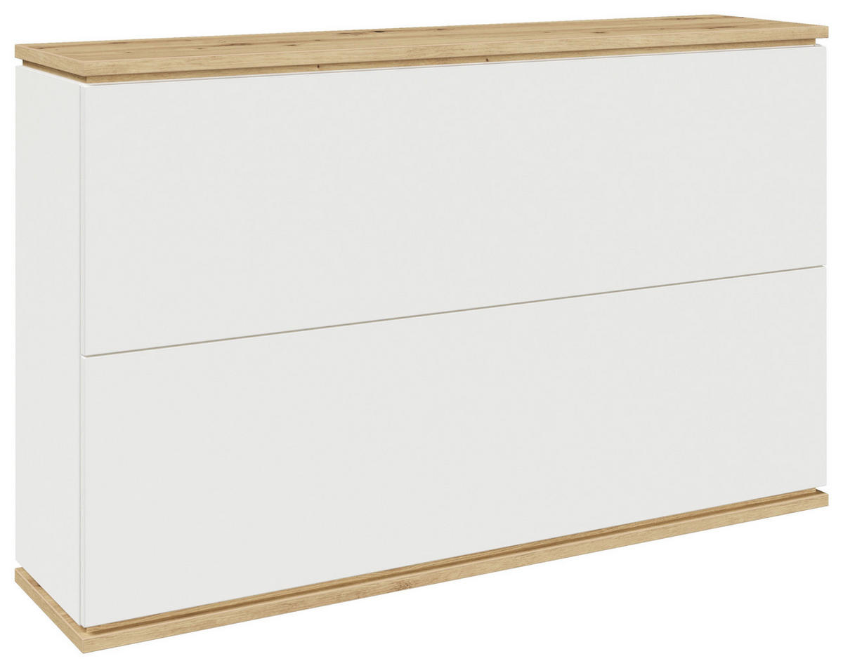 SCHUHKIPPER  in 137,2/85/33 cm  - Weiß/Eiche Artisan, KONVENTIONELL, Holzwerkstoff (137,2/85/33cm) - Xora