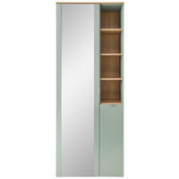 PREDSIEŇOVÁ SKRIŇA, šalviovozelená, dub artisan, 78/202/38 cm - čierna/strieborná, Design, kov/kompozitné drevo (78/202/38cm) - Xora