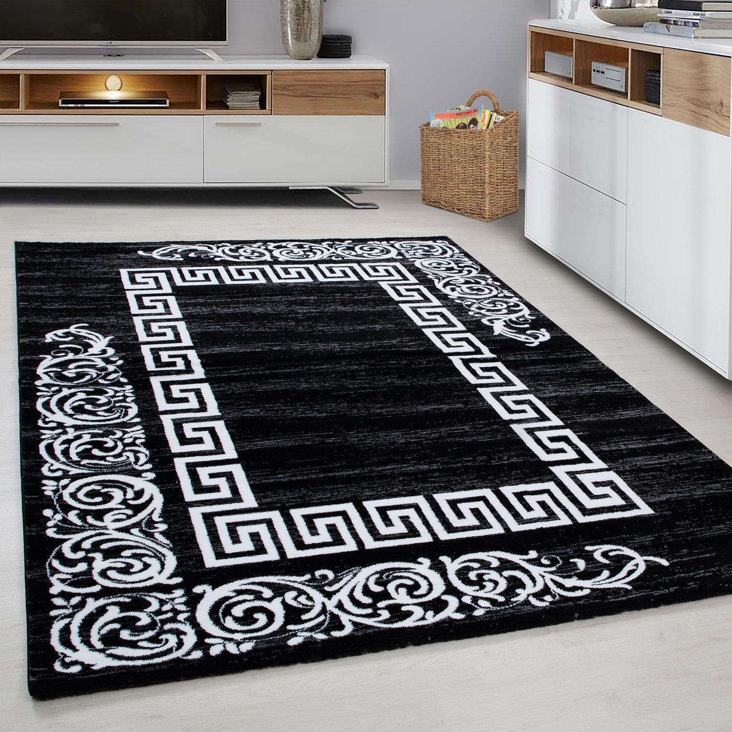 VÄVD MATTA 80/150 cm Miami  - svart, Trend, textil (80/150cm) - Novel
