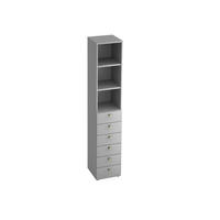 REGAL  40/215,6/42 cm Grau  - Alufarben/Grau, KONVENTIONELL, Holzwerkstoff/Metall (40/215,6/42cm) - Venda