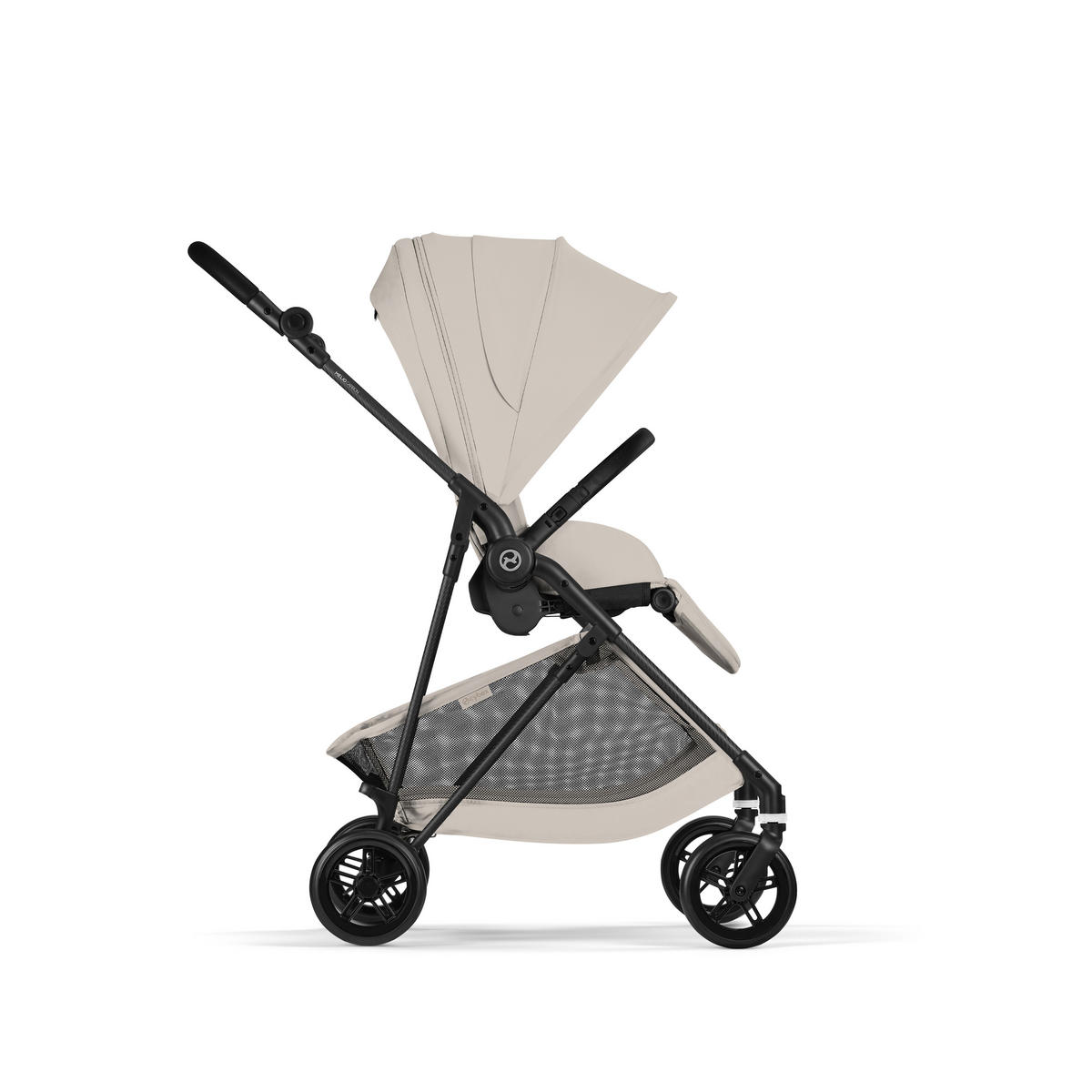 KINDERWAGEN Melio Carbon  - Hellgrau/Schwarz, Basics, Textil/Metall (82-91/49/96,5 - 107cm) - cybex GOLD