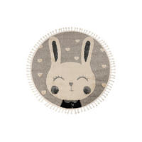 FLACHWEBETEPPICH 133/133 cm Grau  - Grau, Basics, Textil (133/133cm) - Kayoom