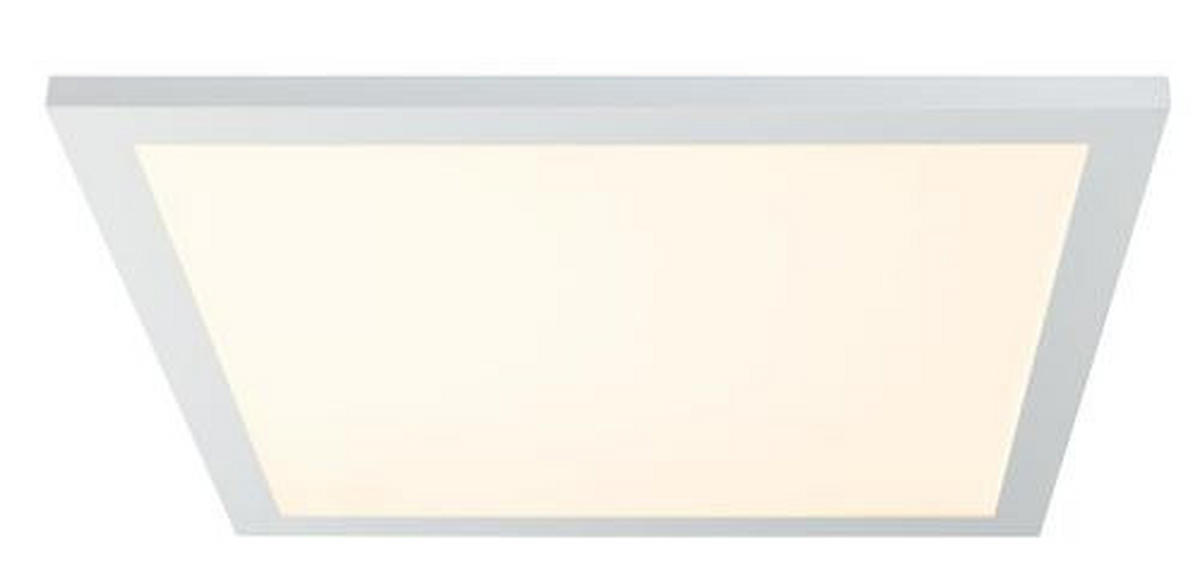 LED-DECKENLEUCHTE 45/45/5,5 cm    - Opal/Weiß, Basics, Kunststoff/Metall (45/45/5,5cm) - Novel