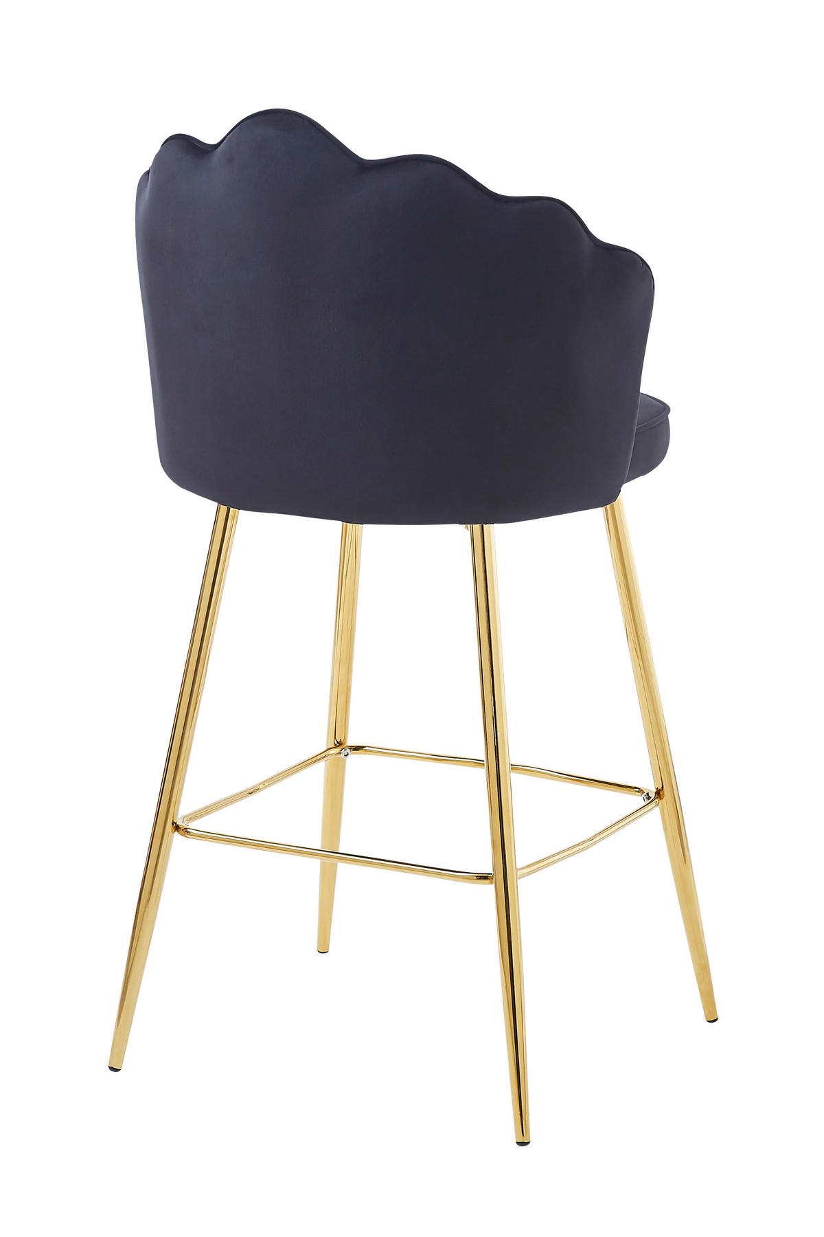 BARHOCKER-SET in Schwarz  - Goldfarben/Schwarz, MODERN, Textil/Metall (52/100/54cm) - Livetastic