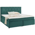 BOXSPRINGBETT 160/200 cm  in Petrol  - Petrol/Schwarz, Design, Holzwerkstoff/Kunststoff (160/200cm) - Xora