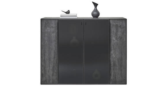 SIDEBOARD 152/119,1/39,5 cm  - Eichefarben/Anthrazit, Natur, Glas/Holz (152/119,1/39,5cm) - Valnatura