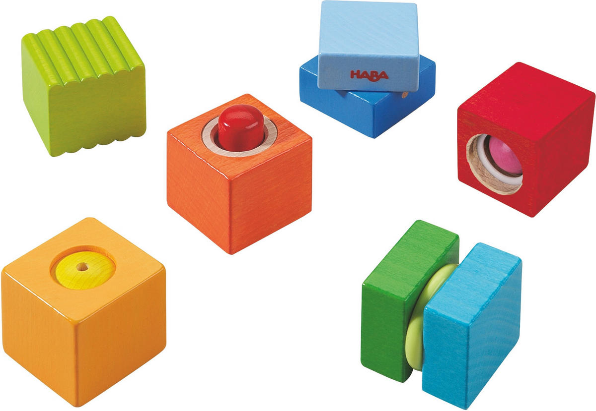 BAUSTEINE - Multicolor, Basics, Holz/Kunststoff (4/4/4cm) - Haba