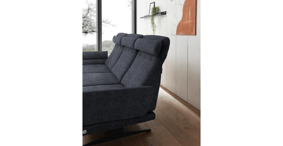 ECKSOFA  in Flachgewebe Grau  176-217/279-327 cm  - Schwarz/Grau, Design, Textil/Metall (176-217/279-327cm) - Dieter Knoll