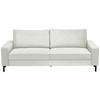 3-SITZER-SOFA in Flachgewebe Weiß  - Schwarz/Weiß, Design, Textil/Metall (218/86/97cm) - Hom`in