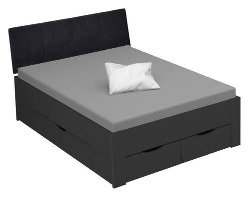 STAURAUMBETT 160/200 cm  in Grau  - Schwarz/Grau, Design, Holzwerkstoff (160/200cm) - Xora