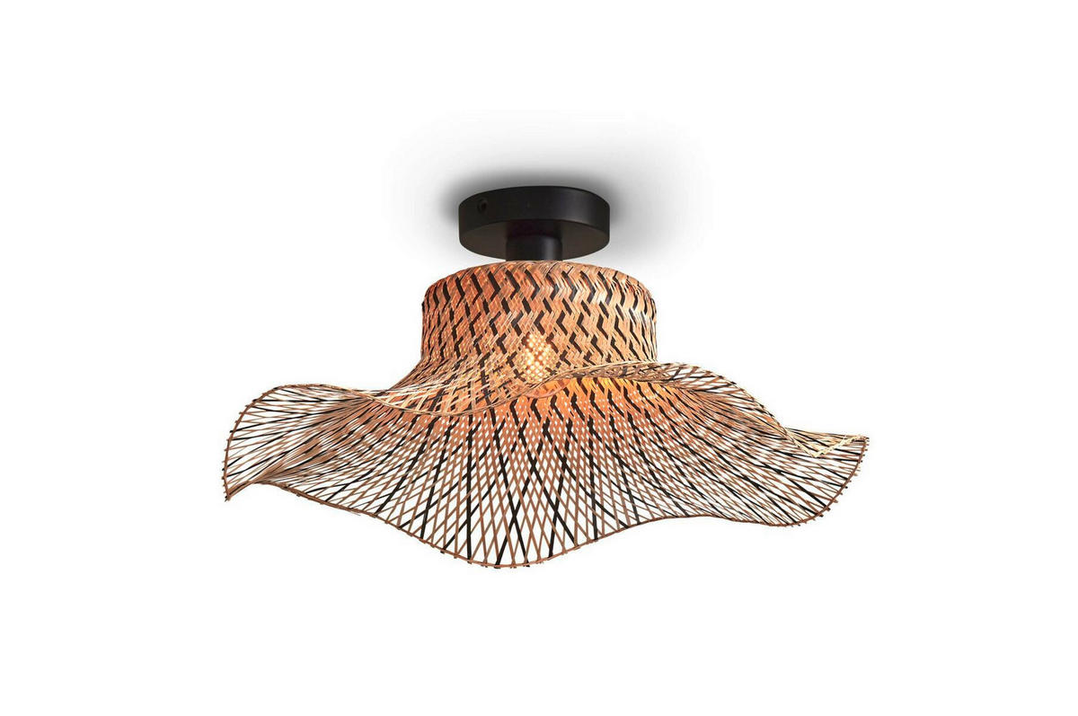 TAKLAMPA GOOD&MOJO  50/50/15 cm  - svart/naturfärgad, Trend (50/50/15cm) - Good & Mojo