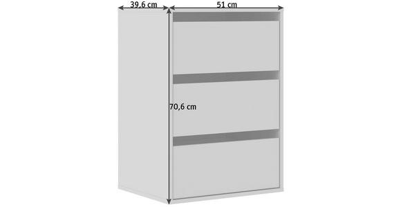 SCHUBKASTENEINSATZ 51/70,6/39,60 cm - Grau, Design, Holzwerkstoff (51/70,6/39,60cm) - Carryhome